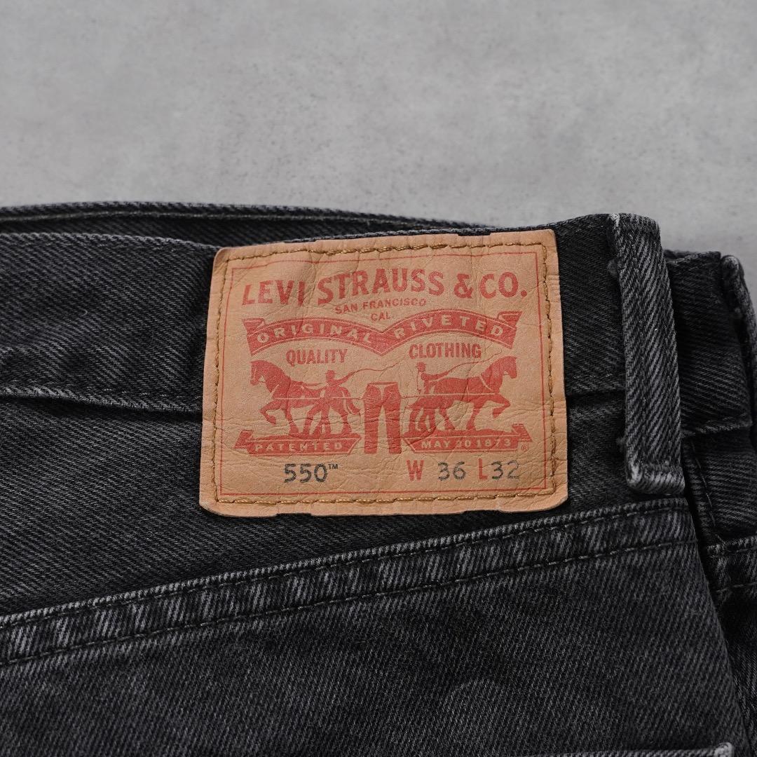 リーバイス550 Levis W36 ブラックデニム 黒 古着 18722
