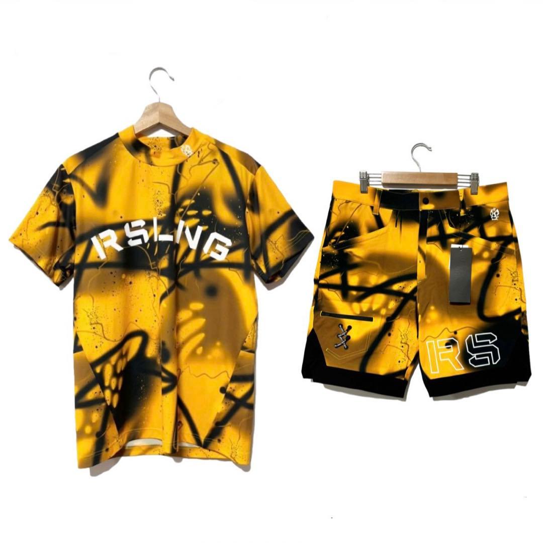 ラッセルノ ゴルフ ロゴプリント スプレー モックネック セットアップ M 4