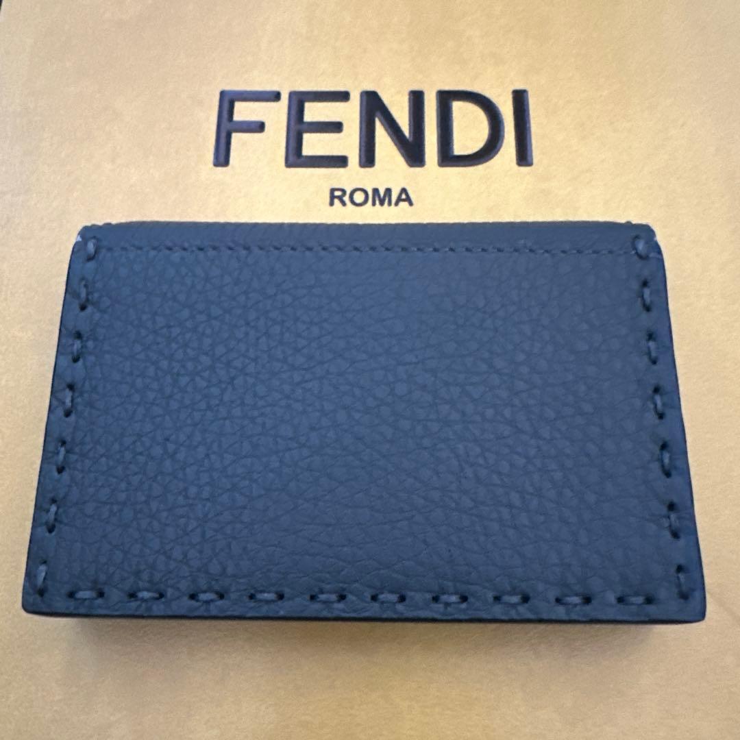 フェンディ FENDI セレリア ブラックレザー カードケース 名刺入れ