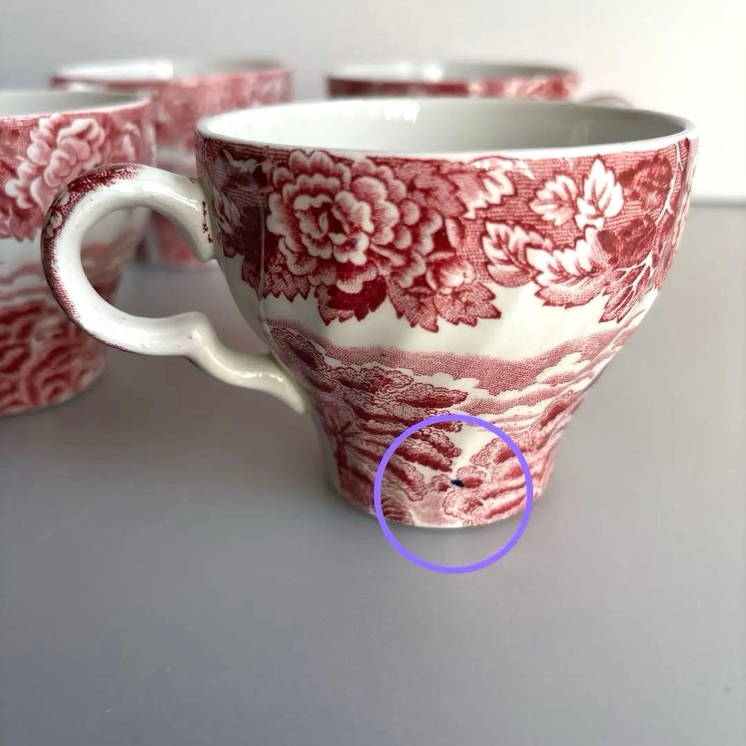 Wood&Sons/ティーカップ&ソーサー4客/エノクウッズ レッド