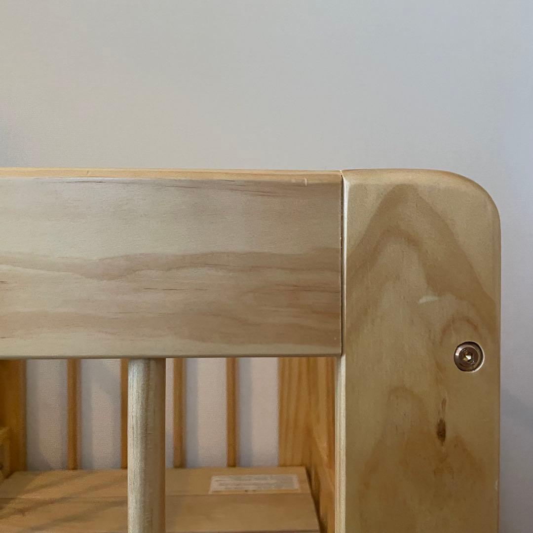 【直接引き渡し】カトージ　ミニミニベビーベッドⅡ ナチュラル　写真②