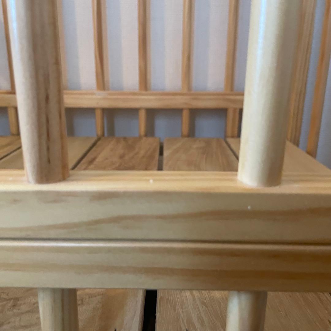 【直接引き渡し】カトージ　ミニミニベビーベッドⅡ ナチュラル　写真②