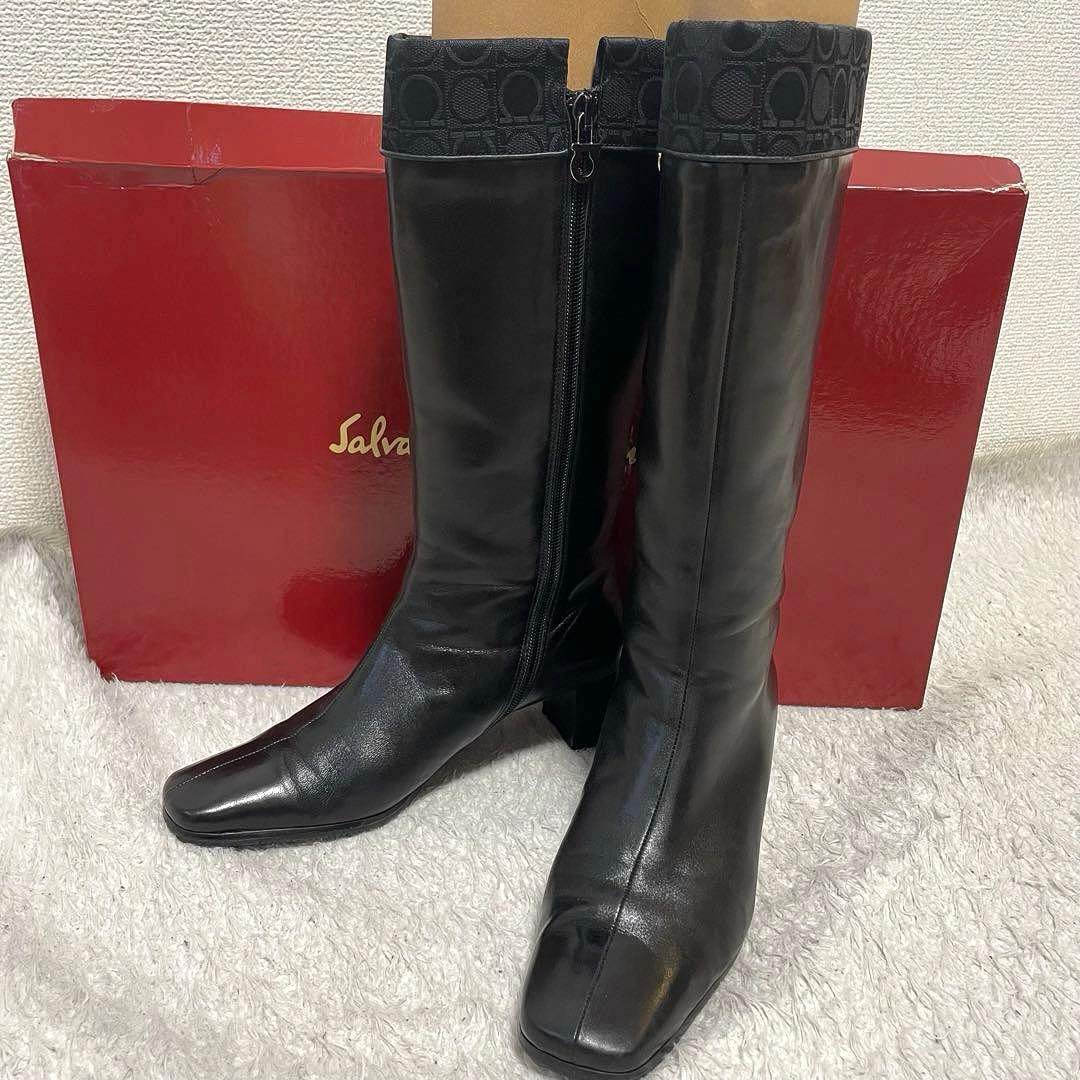 美品 Salvatore Ferragamo ロングブーツ 23.5cm
