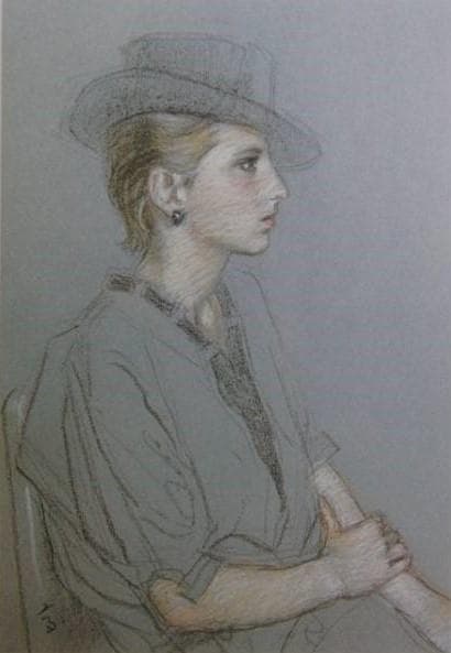 高塚省吾、パリジェンヌ、希少画集画、額装付