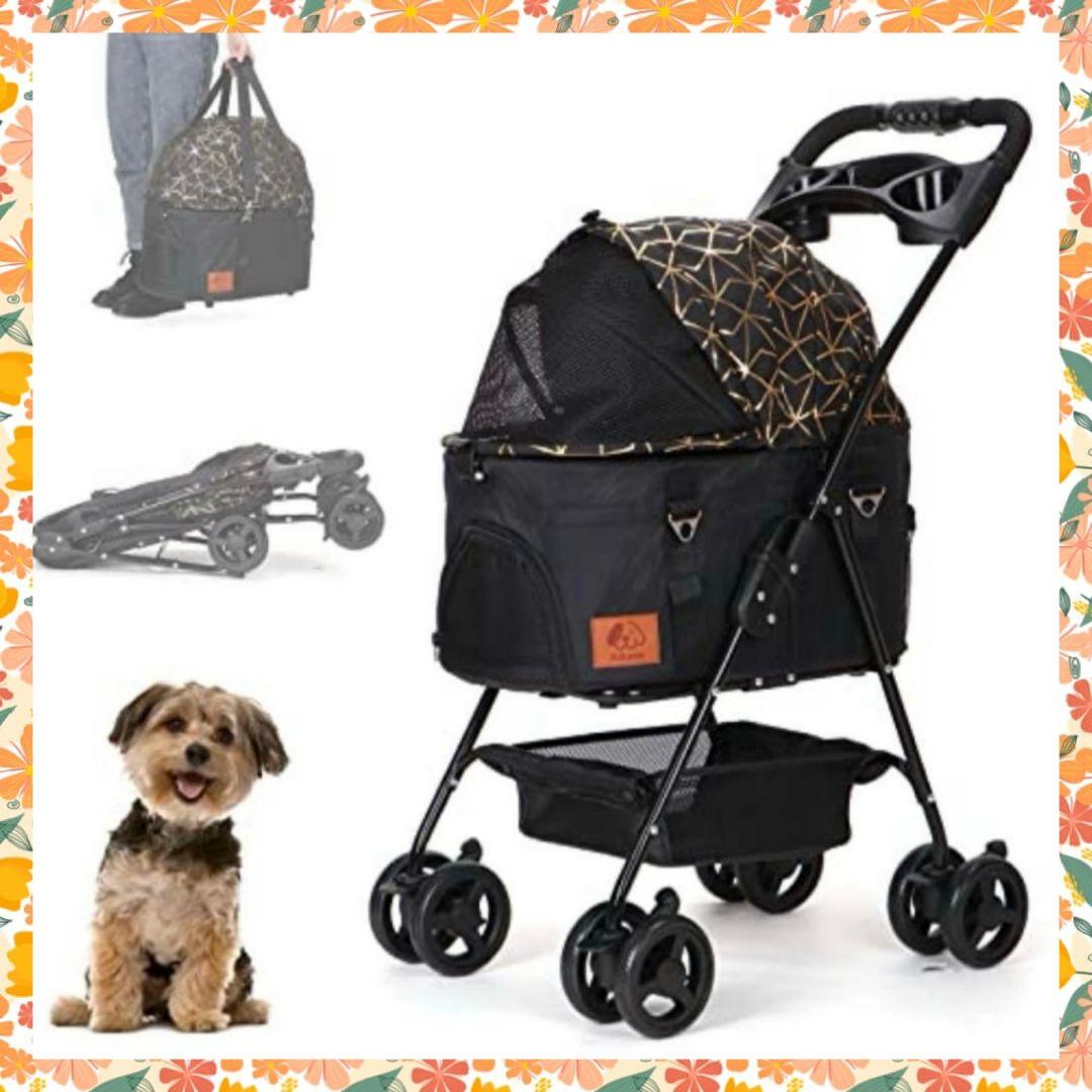 組立簡単 分離式 ペットカート 折りたたみ 犬用ベビーカー 猫犬兼用 コンパクト
