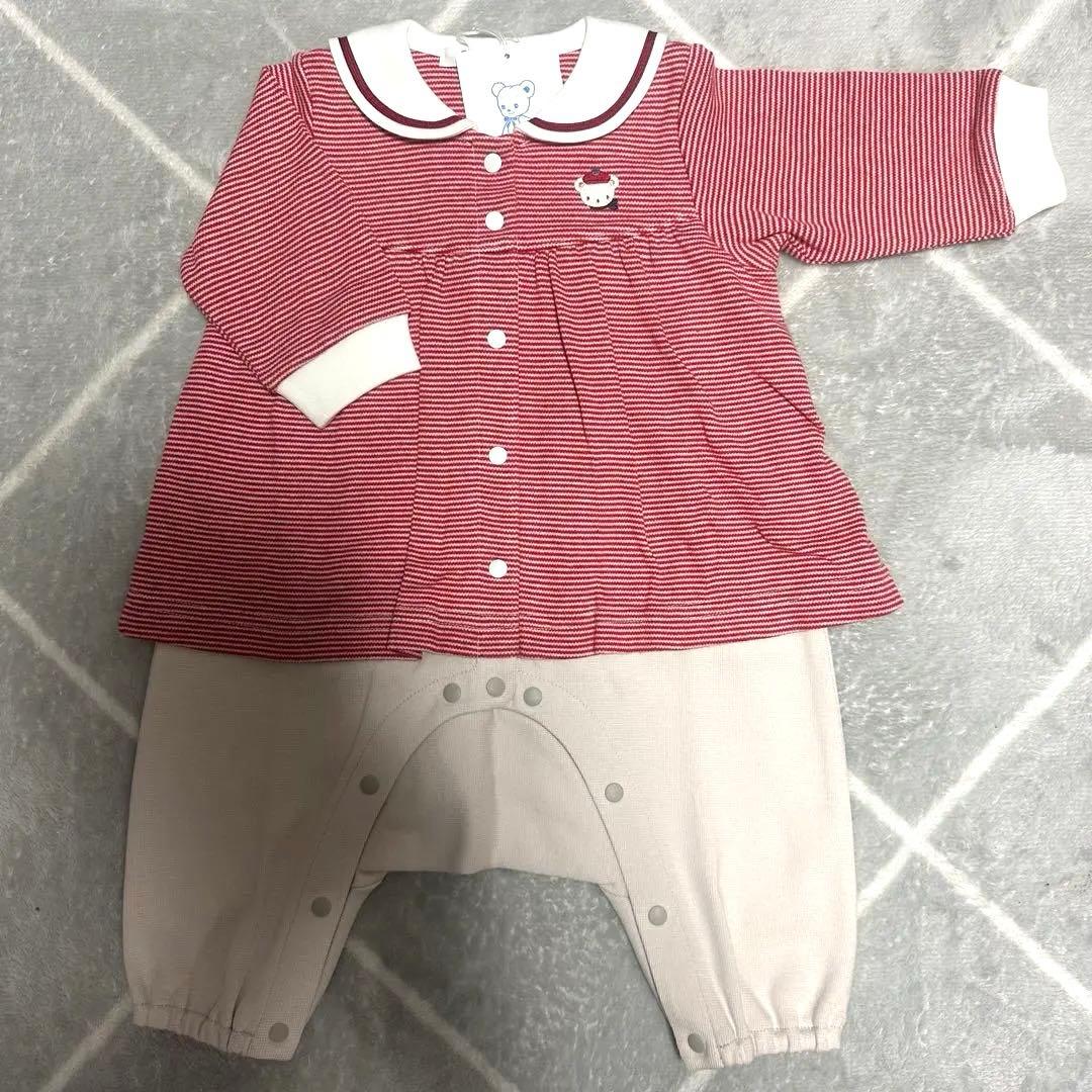 新品 タグ付 familiar ロンパース カバーオール 60cm 女の子