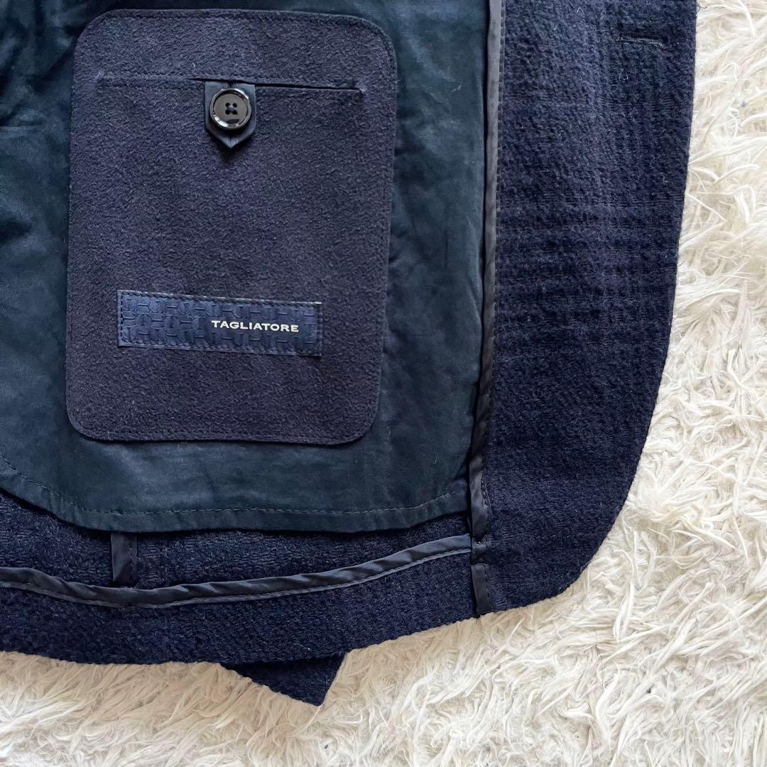 <美品>TAGLIATORE darwin ネイビー ウール ジャケット 50