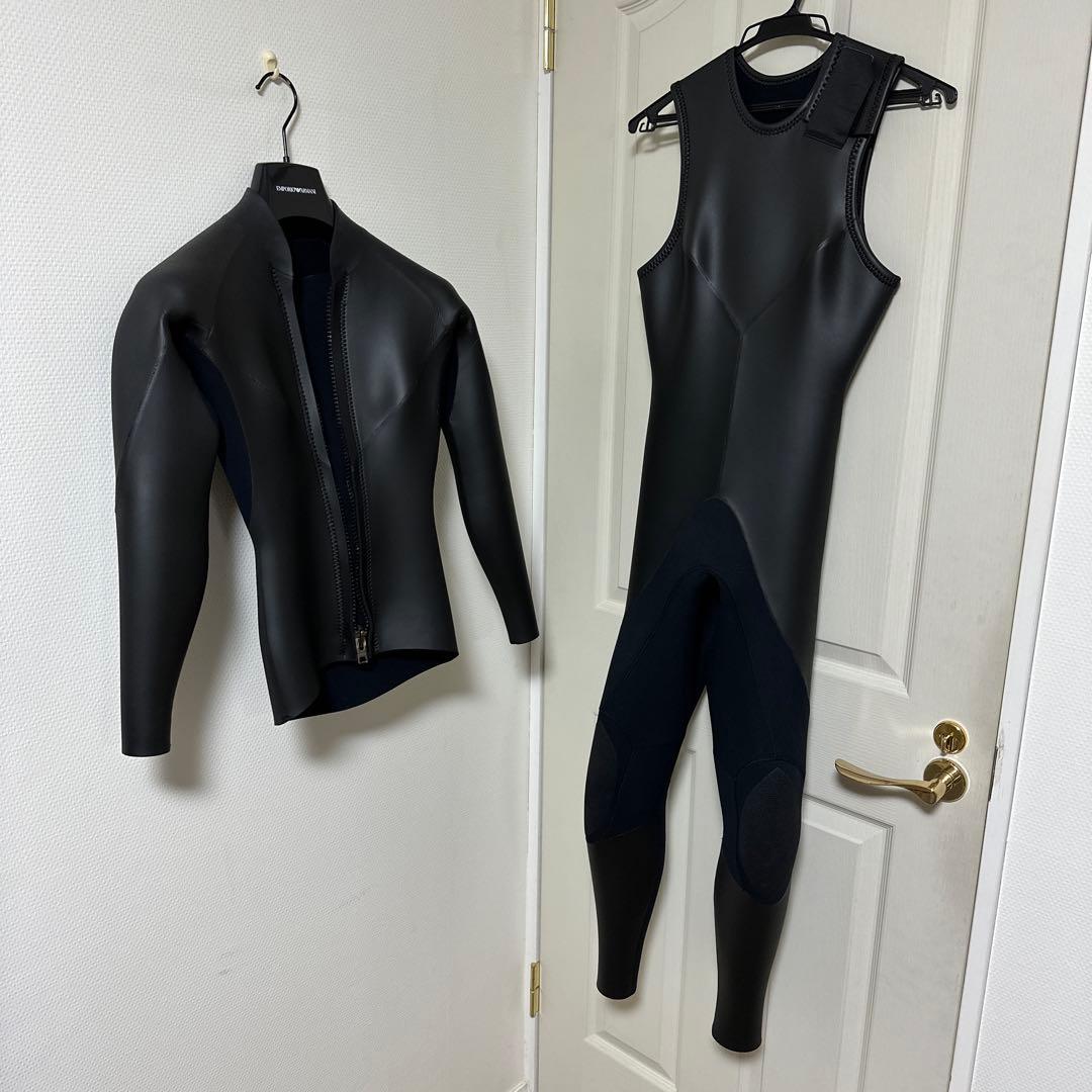 レディース　3㎜ロングジョン&タッパー　ウエットスーツ　163cm前後　無地