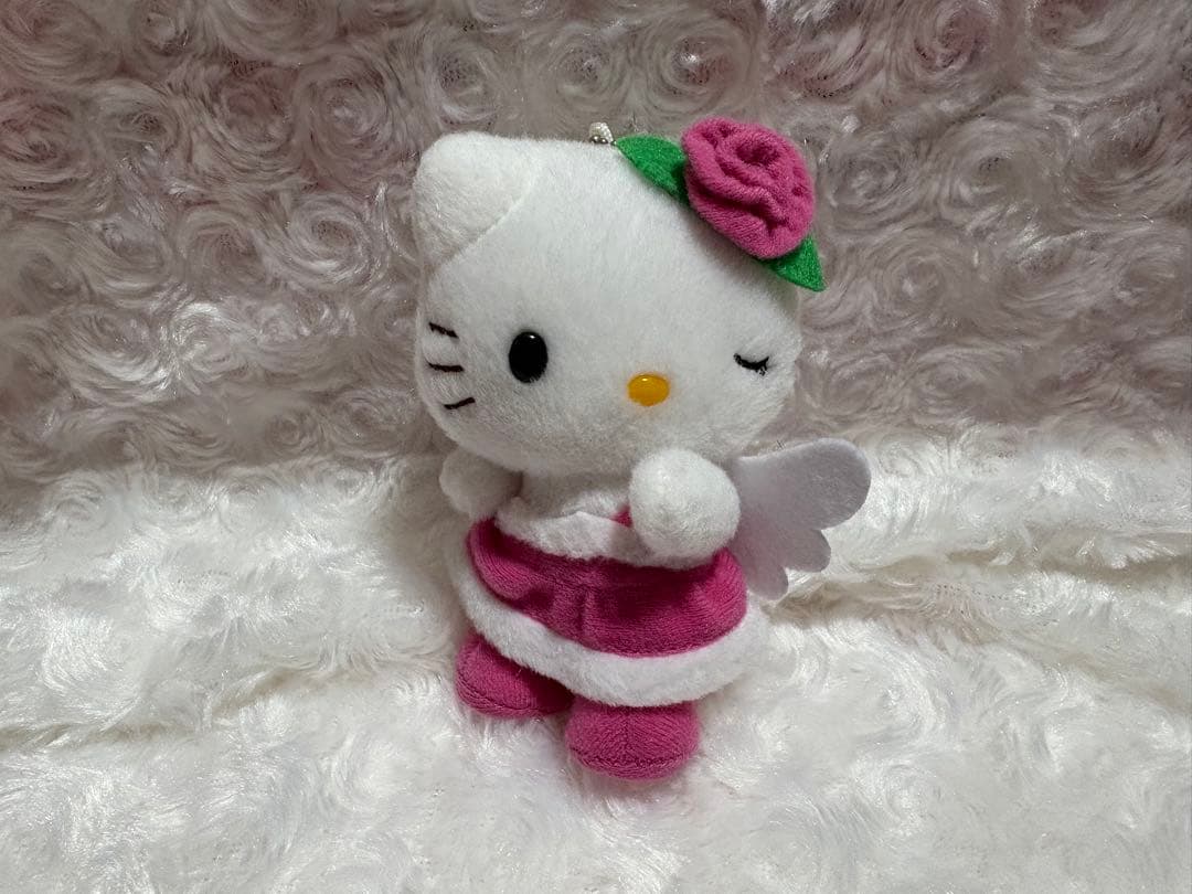 ハローキティ 天使 ぬいぐるみキーホルダー レア