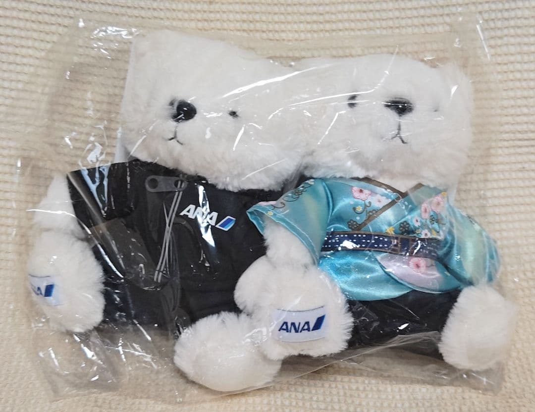 ANAオリジナル　フライトベアANA YUZUセット（天と地と）ぬいぐるみ ）