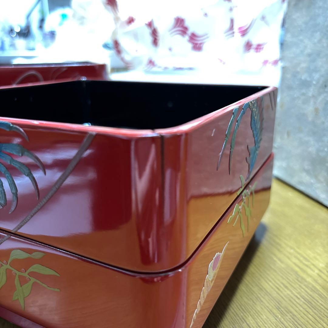 琉球塗　重箱　未使用　1カ所割れ