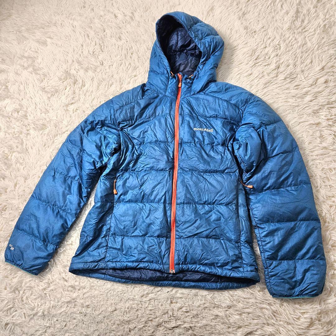 【最安値】mont-bell ライトアルパインダウンパーカ　青　L