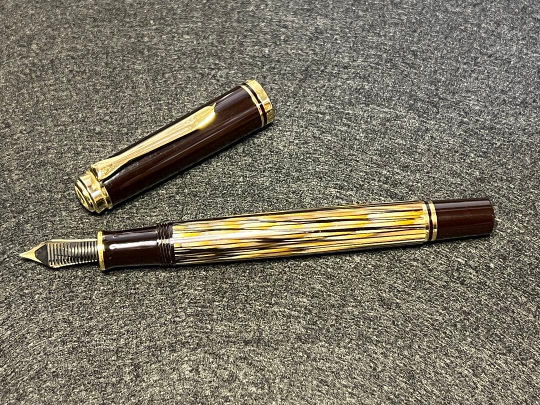 【特別生産品】ペリカン　スーべレーンM400 茶縞　Mニブ