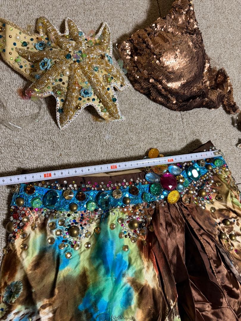 ベリーダンス セットアップ ブラウン マルチカラーEgypt set up