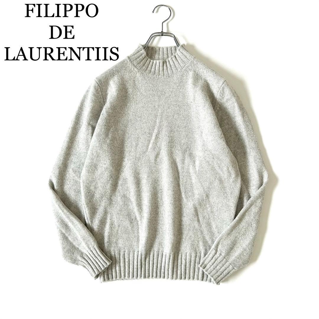 3152y美品フィリッポデローレンティス 7Gカシミヤウールモックネックニット