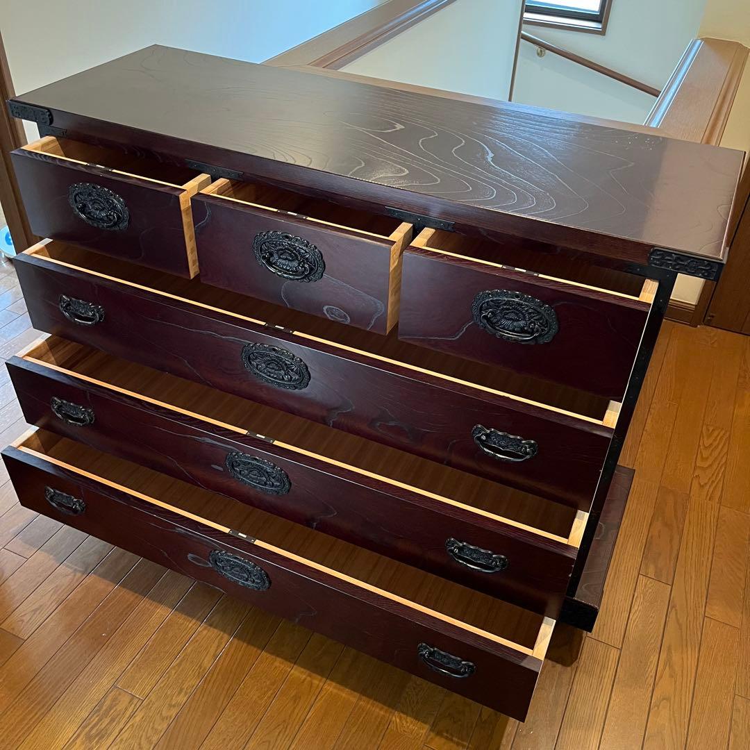 【希少】車箪笥　時代箪笥　和たんす　衣装タンス　伝統工芸　引き出し　キャビネット