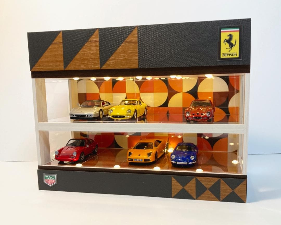 1/43展示可・Bauhausデザイン・照明付ディスプレーBOX /ネオジオラマ