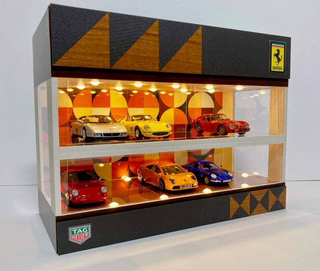 1/43展示可・Bauhausデザイン・照明付ディスプレーBOX /ネオジオラマ