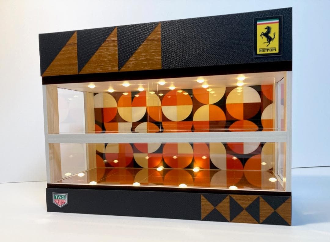 1/43展示可・Bauhausデザイン・照明付ディスプレーBOX /ネオジオラマ