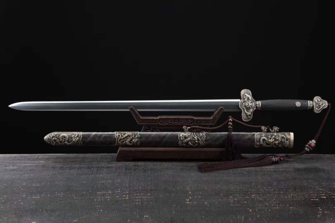 龍—-大剣（黒い魚皮タイプ） 古兵器 武具　刀装具　日本刀　模造刀 居合刀 長尺