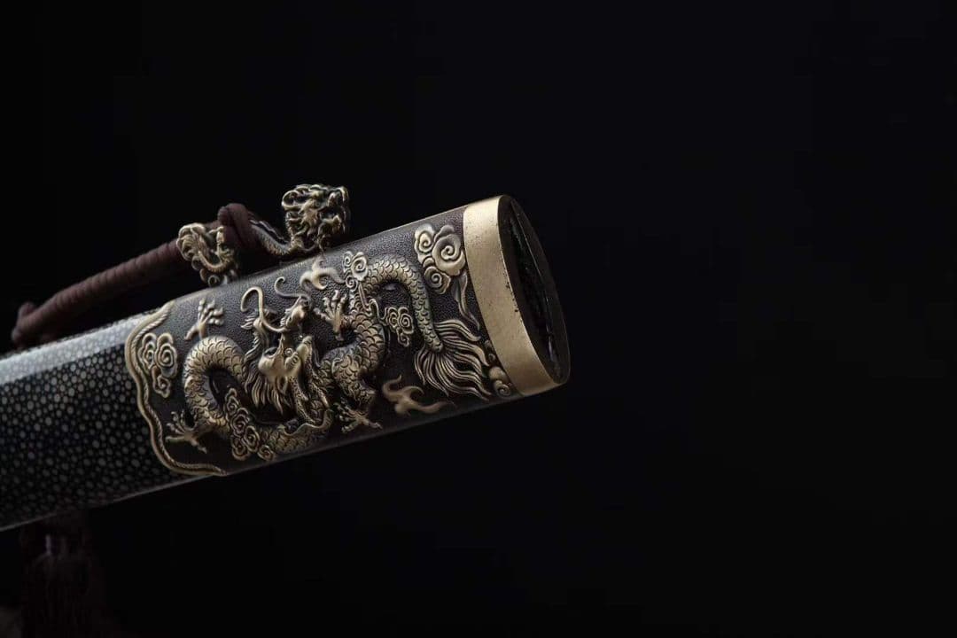 龍—-大剣（黒い魚皮タイプ） 古兵器 武具　刀装具　日本刀　模造刀 居合刀 長尺