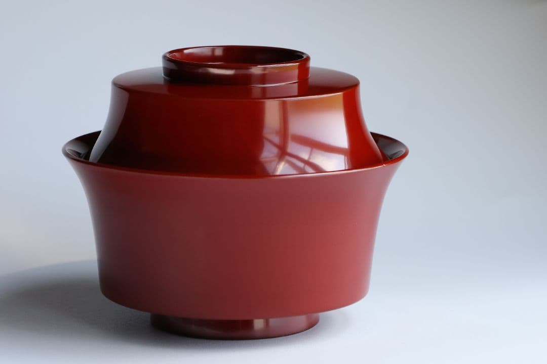 【CM284】魯山人塗師 遊部石斎 原叟好 うるみ 反椀 八客 木製漆器 茶懐石