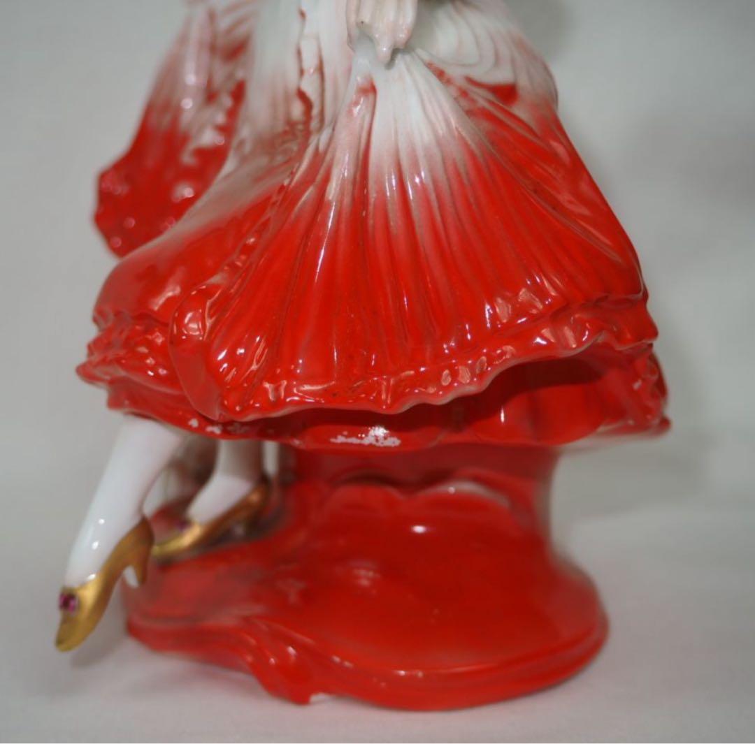 晴天送料無料時代物 1935年『オールドノリタケ』製貴婦人人形 フィギュア