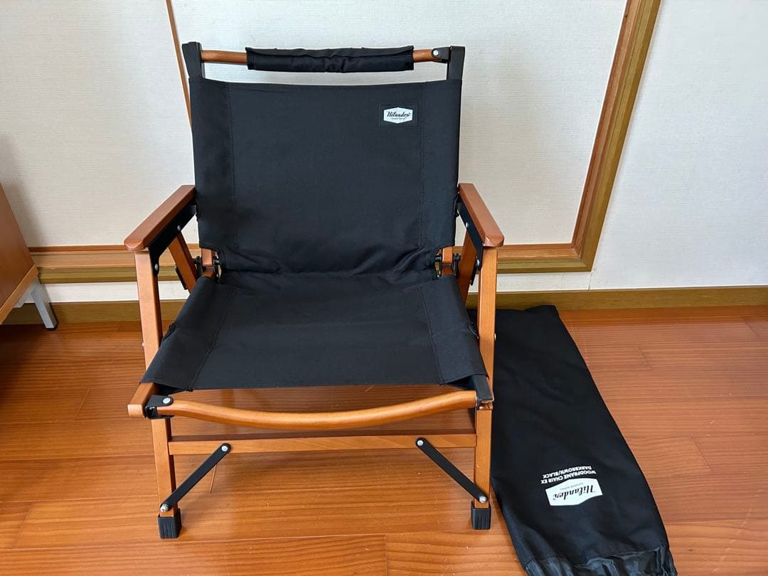 Hilander ウッドフレームチェアEX アウトドア キャンプ