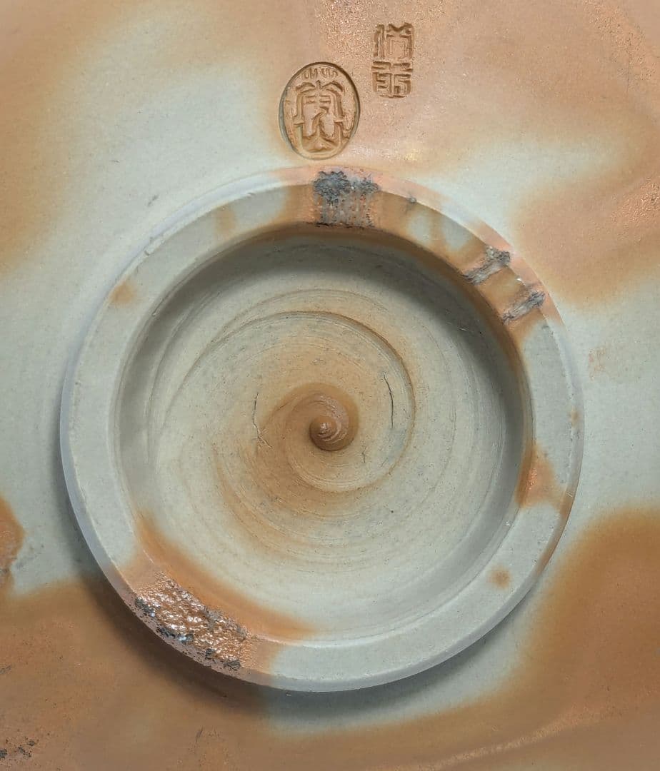【金継ぎあり】三代 松田華山 備前焼 緋襷茶盌 共箱共布 抹茶碗 茶道具 茶器