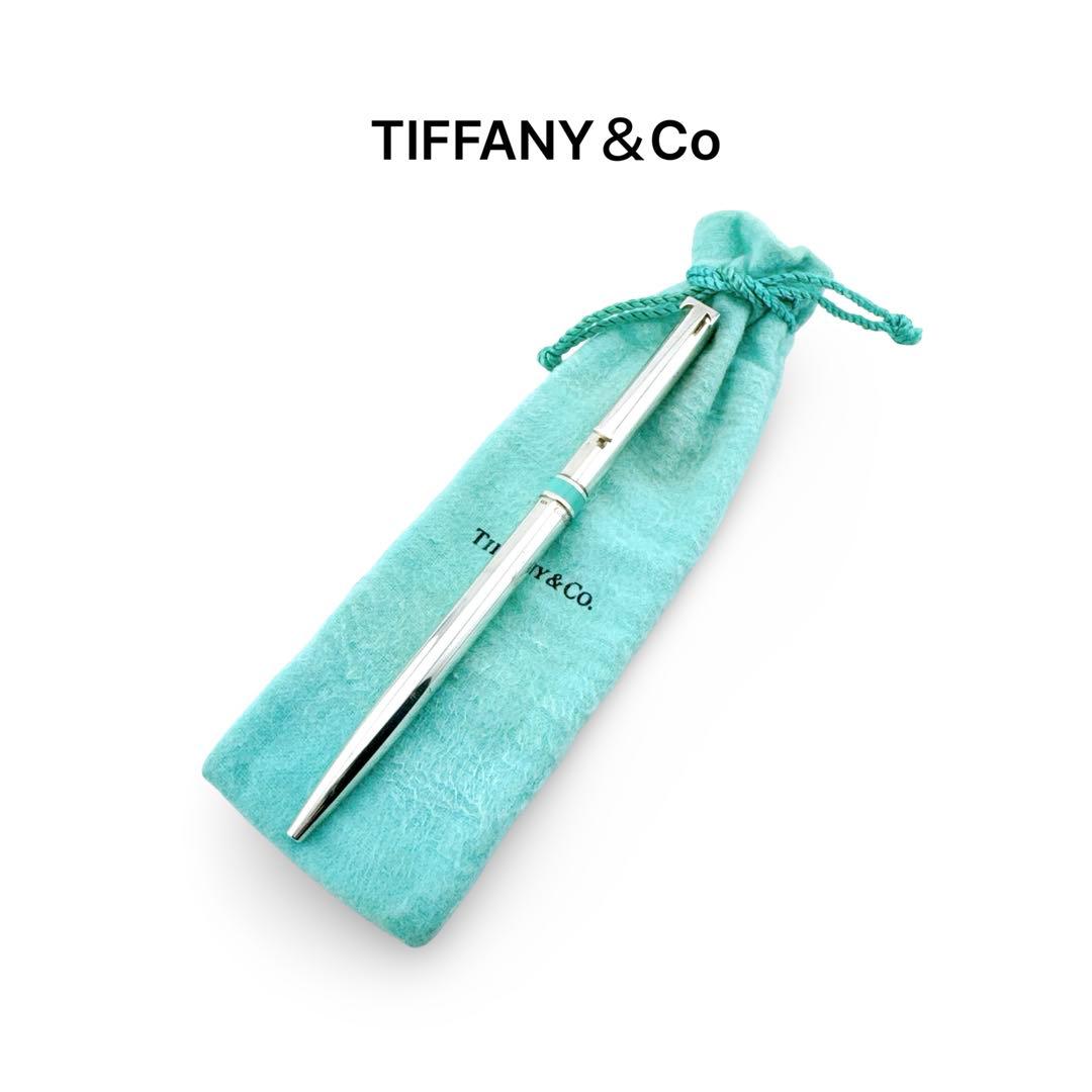 美品Tiffany&Co.ティファニー ブルー ボールペン Tクリップ 925