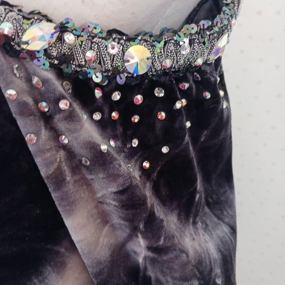 オフショルダー ラテン、スタンダードドレス ビーズ装飾