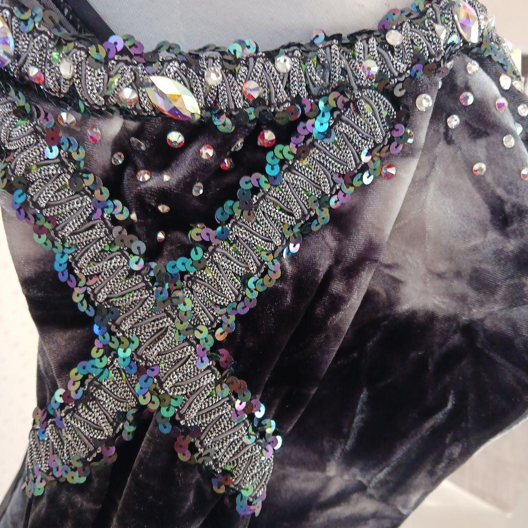 オフショルダー ラテン、スタンダードドレス ビーズ装飾