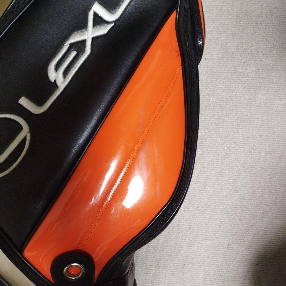 Lexus キャスター付きキャディバッグ オレンジ ブラック フードなし