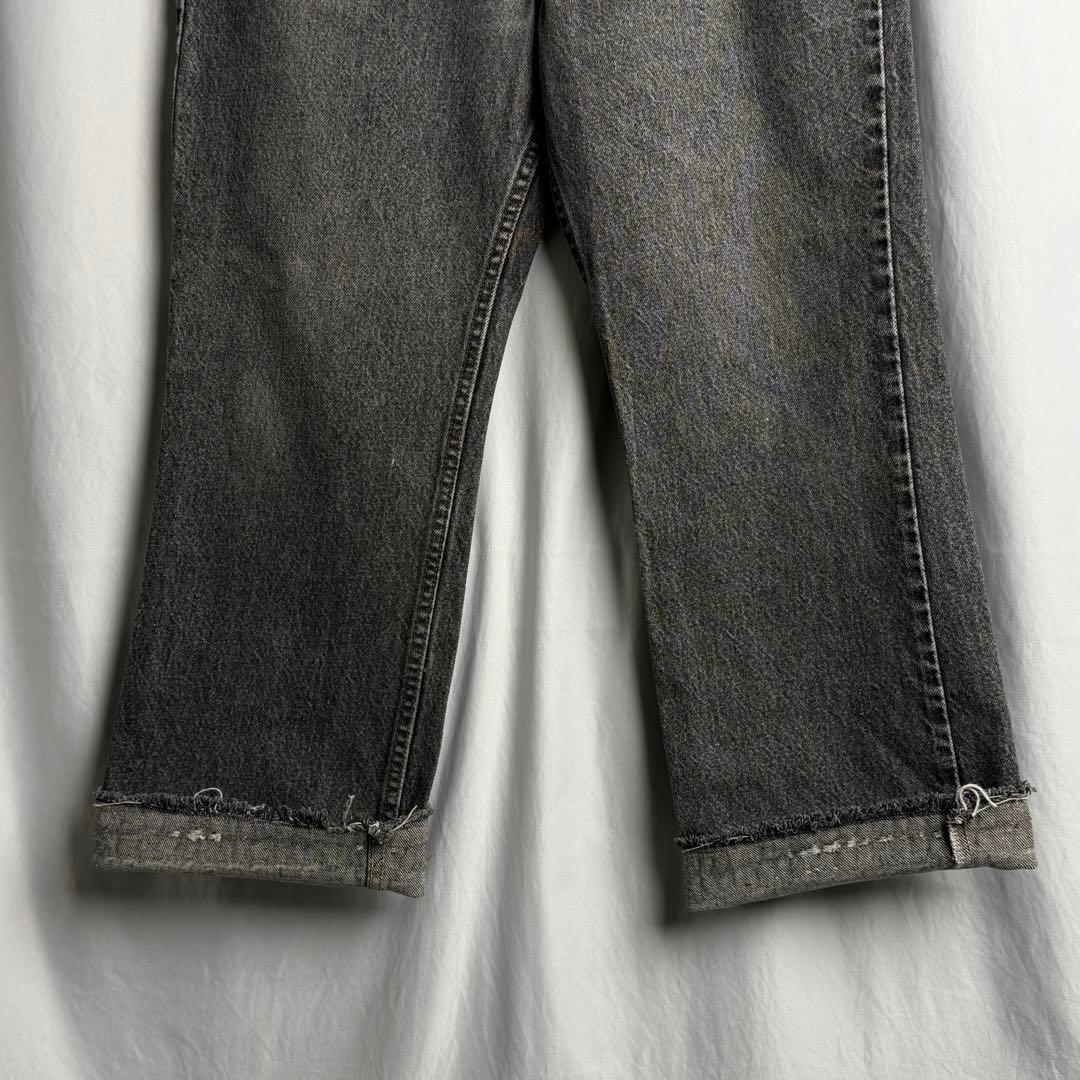 90s USA製 Levi’s 517 先染め ブラック デニム パンツ