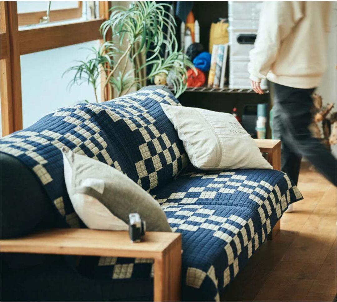 美品 BASSHU パッチワーク キルト ブランケットキルトラグ ペンドルトン