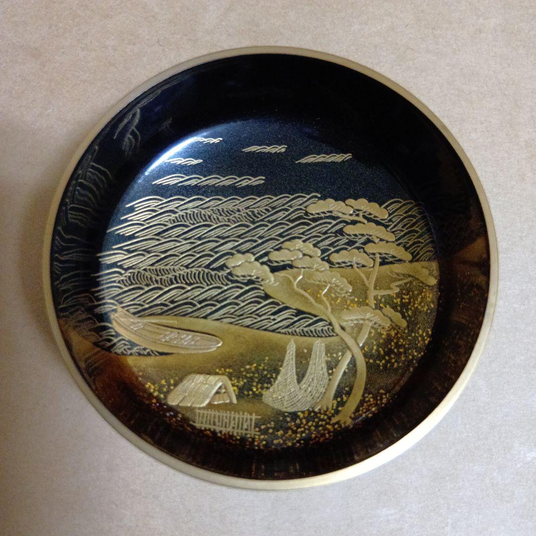 茶道具　須磨蒔絵内梨地大棗