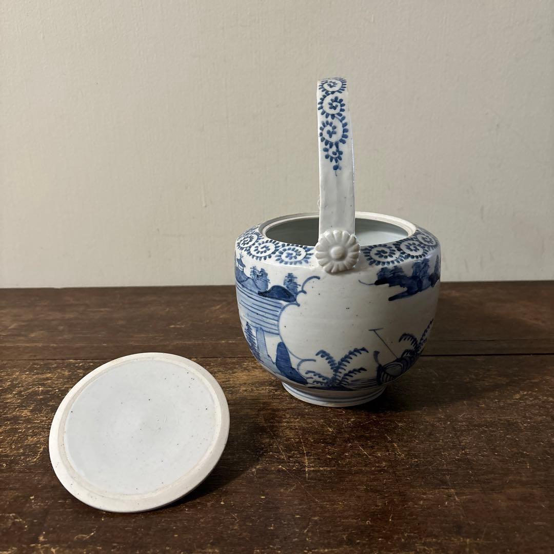 古伊万里染付銚子　酒器　伊万里　有田　波佐見　砥部焼　瀬戸　古民芸　白磁　李朝