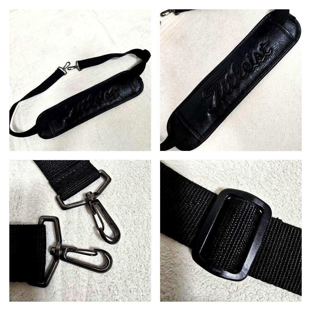 極美品タイトリスト 2way ゴルフバッグ ボストンバッグ レザー 大容量 黒