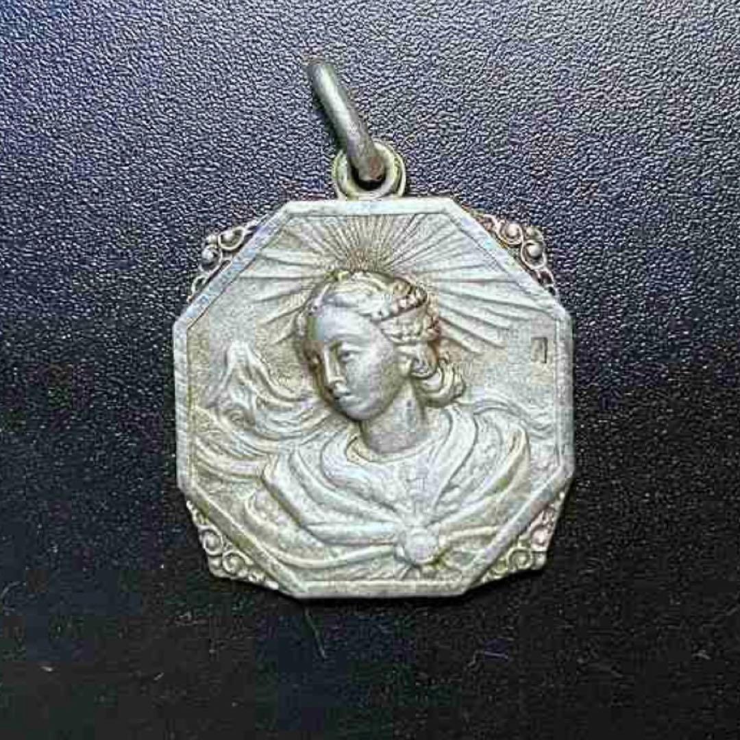 希少　アンティーク　天使　メダイ キリスト　ペンダント