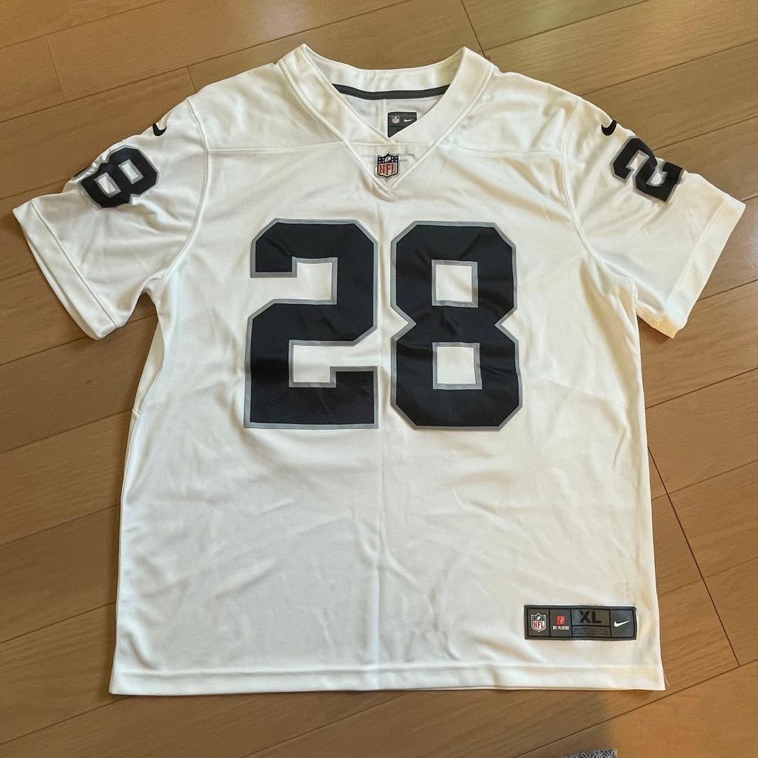 アメフト　レイダース　ジョシュジェイコブス　リミテッド　28番　白　XL