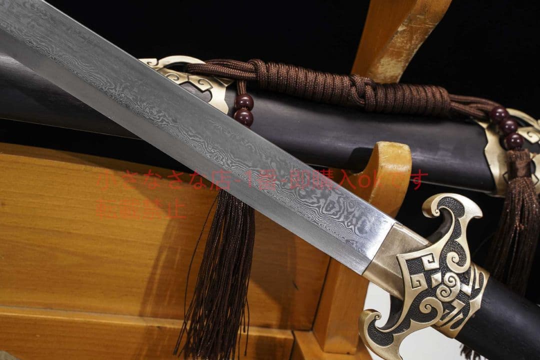 天鴻環首唐横刀普及版模様鋼  古兵器 武具 刀装具 日本刀 模造刀 居合刀