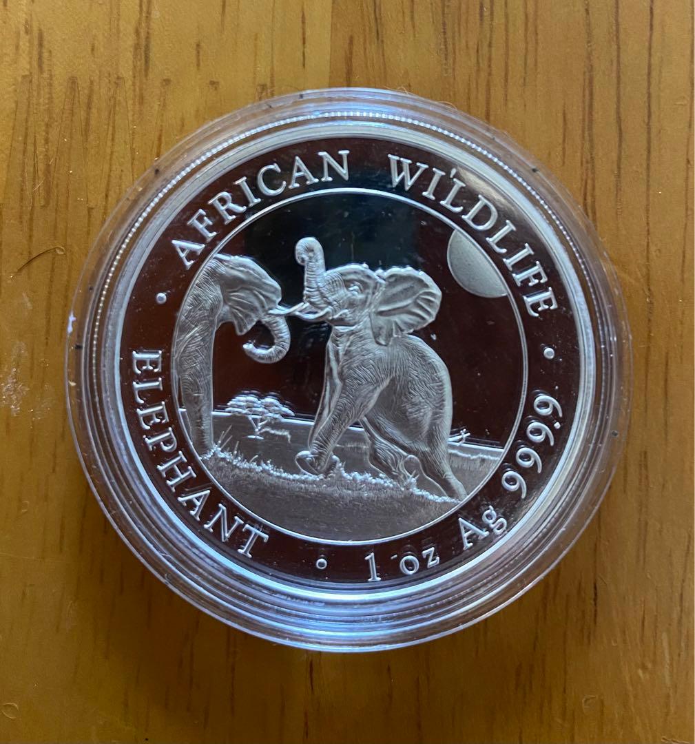 2024年 ソマリアエレファント銀貨　1オンス　99.99 % 銀製