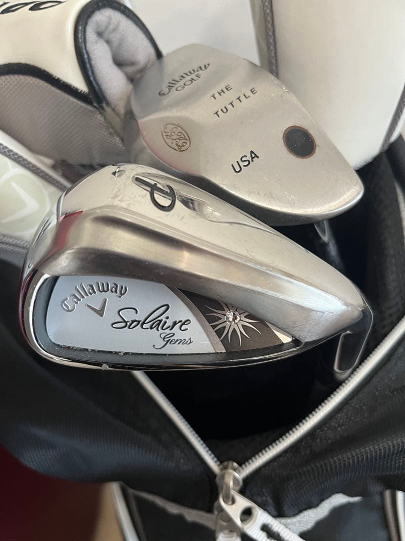 Callaway キャディバッグ 黒白　クラブ　ソレイル