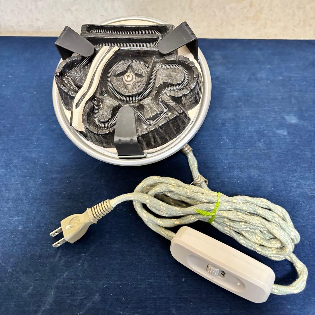 人間国宝敬典造 風炉 茶釜 電熱器 唐銅朝鮮風炉 野々田電熱器 敷板 茶道具