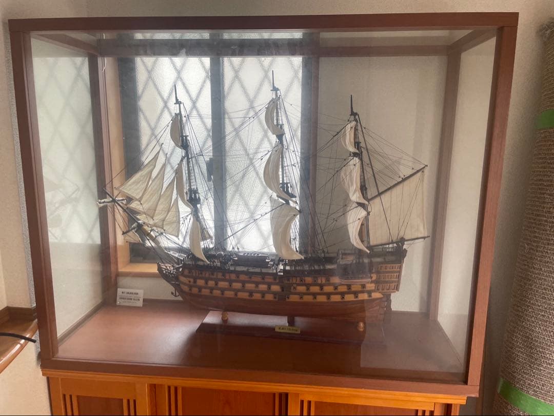 大型帆船模型ビクトリー　ヴィクトリー　VICTORY ガラスケース付 引取限定