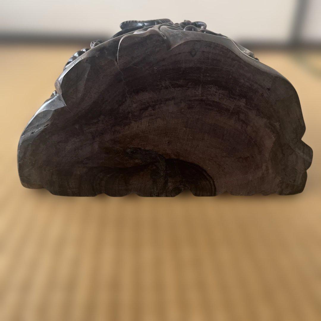 【お値下げ】木彫　観音菩薩　木製　龍　彫刻　仏像　天女　置物　オブジェ