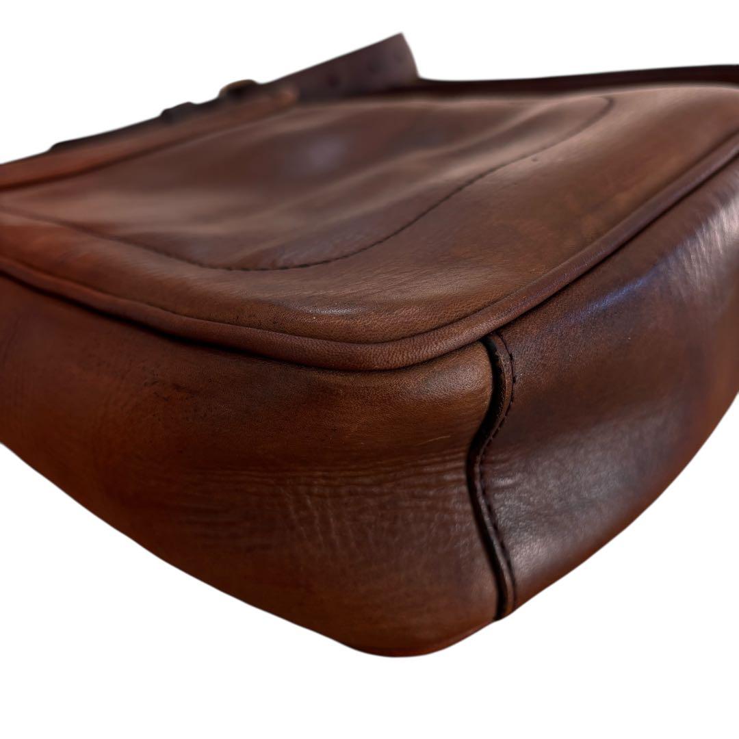 Burberry バーバリー　本革　ショルダーバッグ 茶 ヴィンテージ　レザー