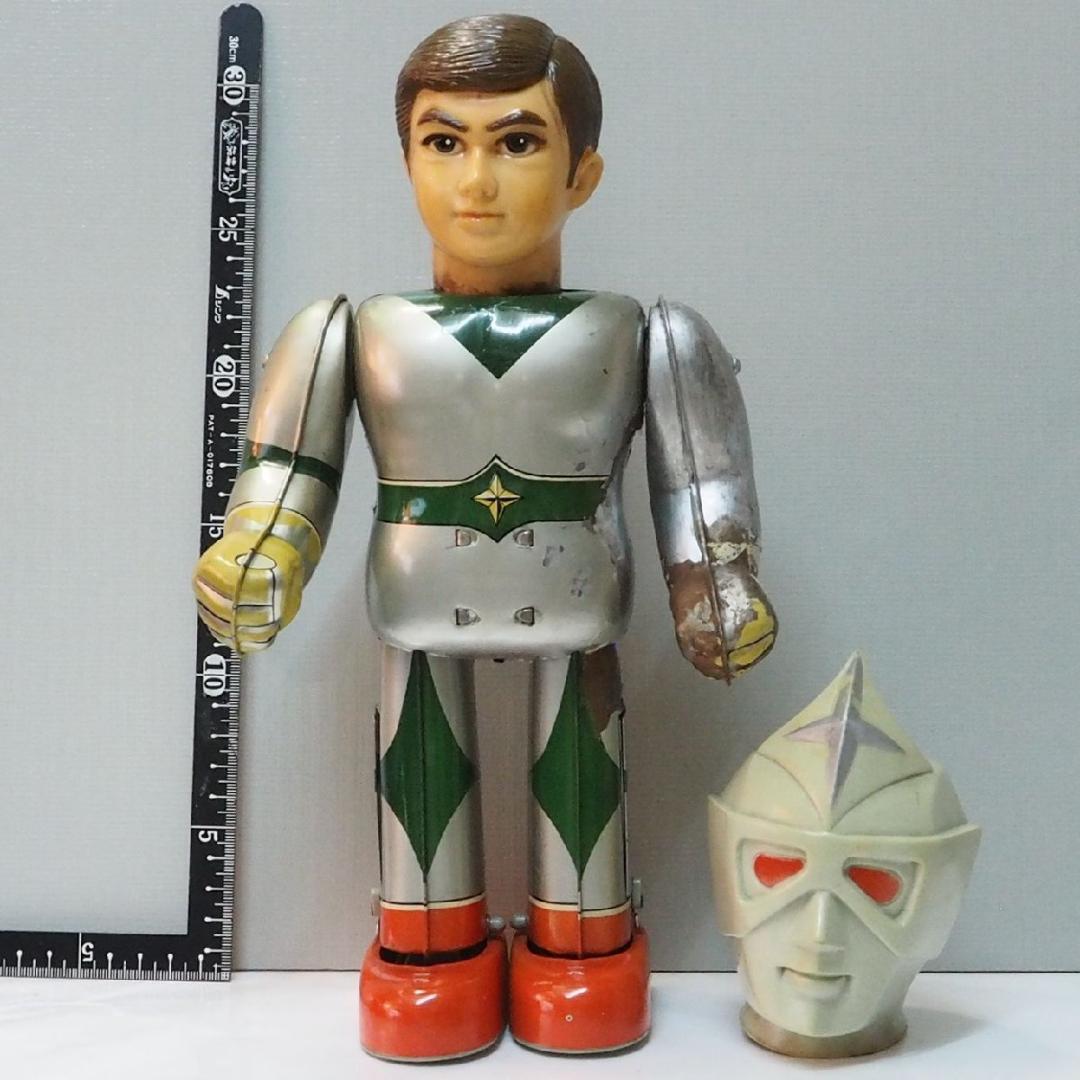 ブルマァク【ミラーマン仮面付き電動歩行 リペイント補修有】ブリキ製ロボットTIN