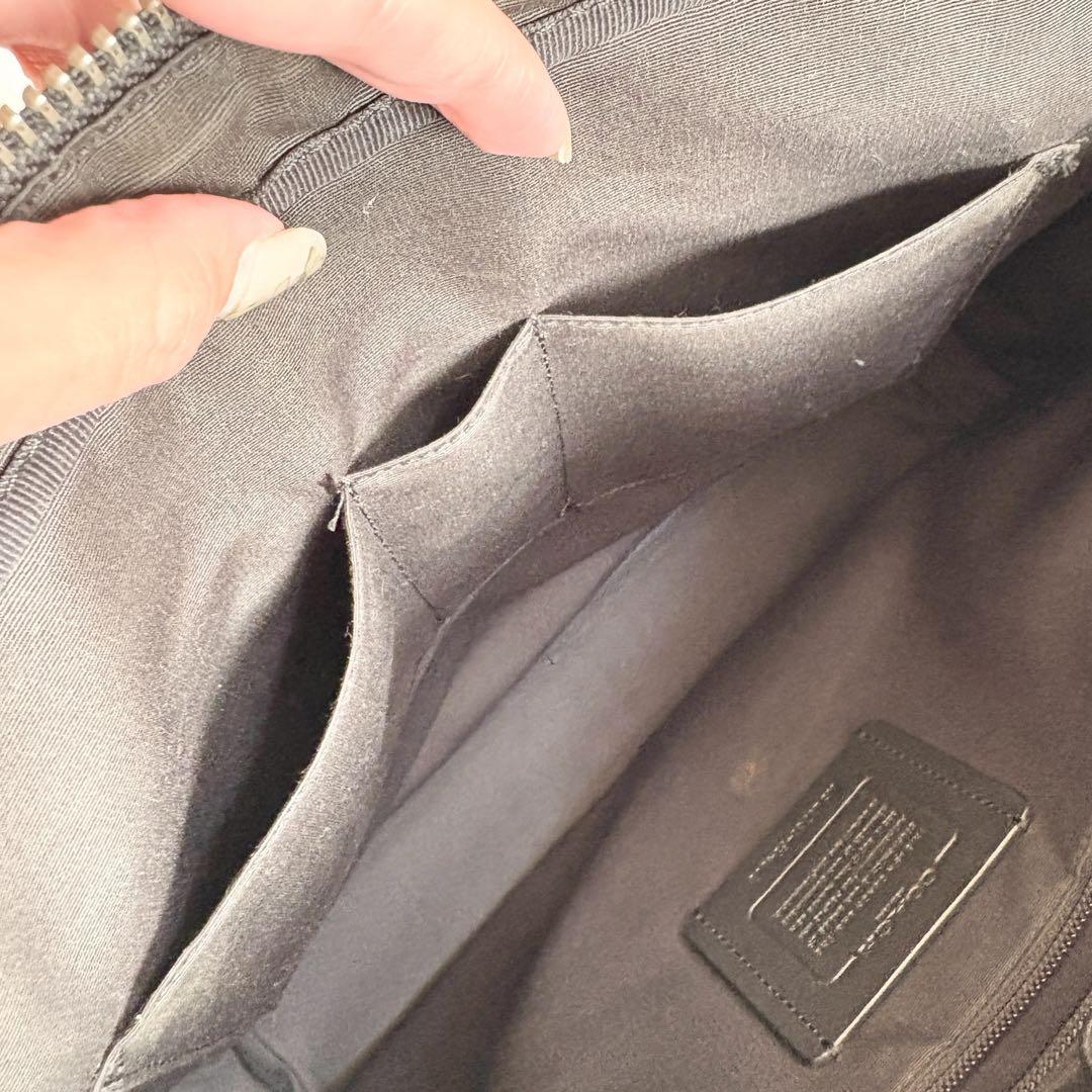 COACH メンズ コーチ シグネチャー レザー ブリーフケース 2way 茶黒