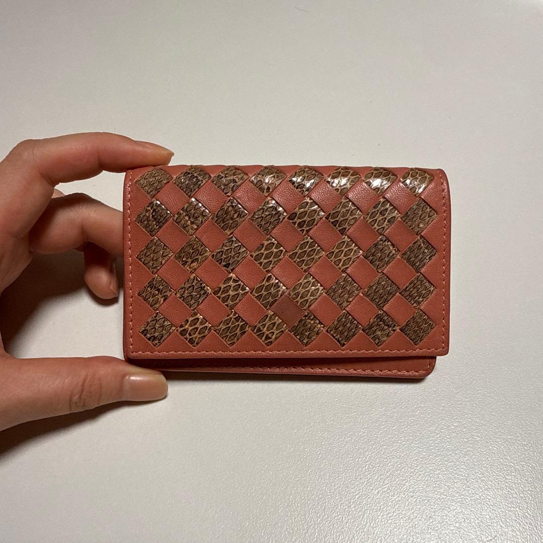 ボッテガ/名刺入れ/ピンク